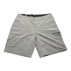 NEW ZeroXposur Travel Series Mens 34 Shorts 9" Heather Slate Gray 4-Way Stretch